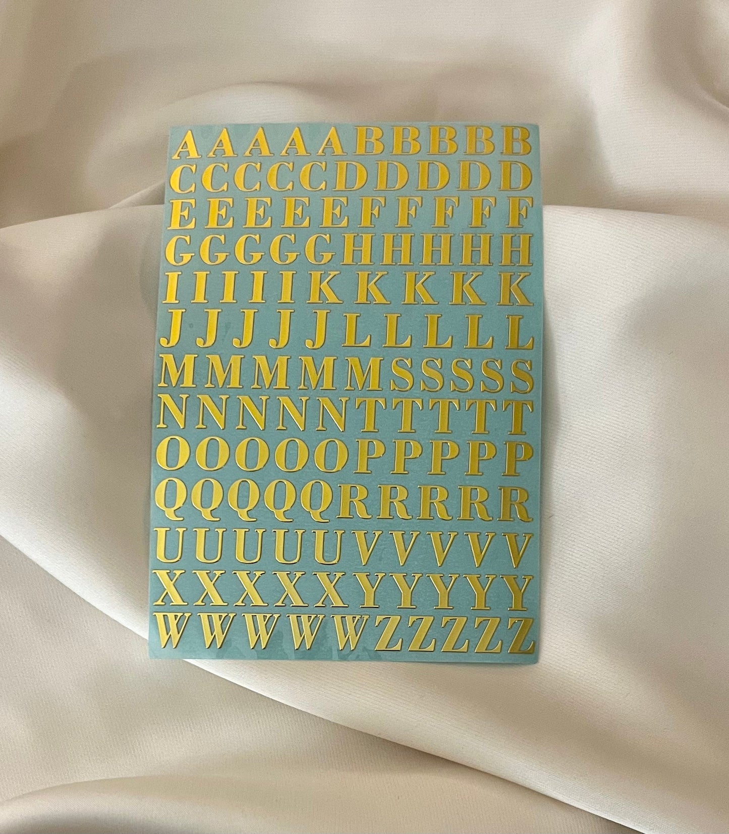 Gold Metal Uppercase Monogram Gift Tags