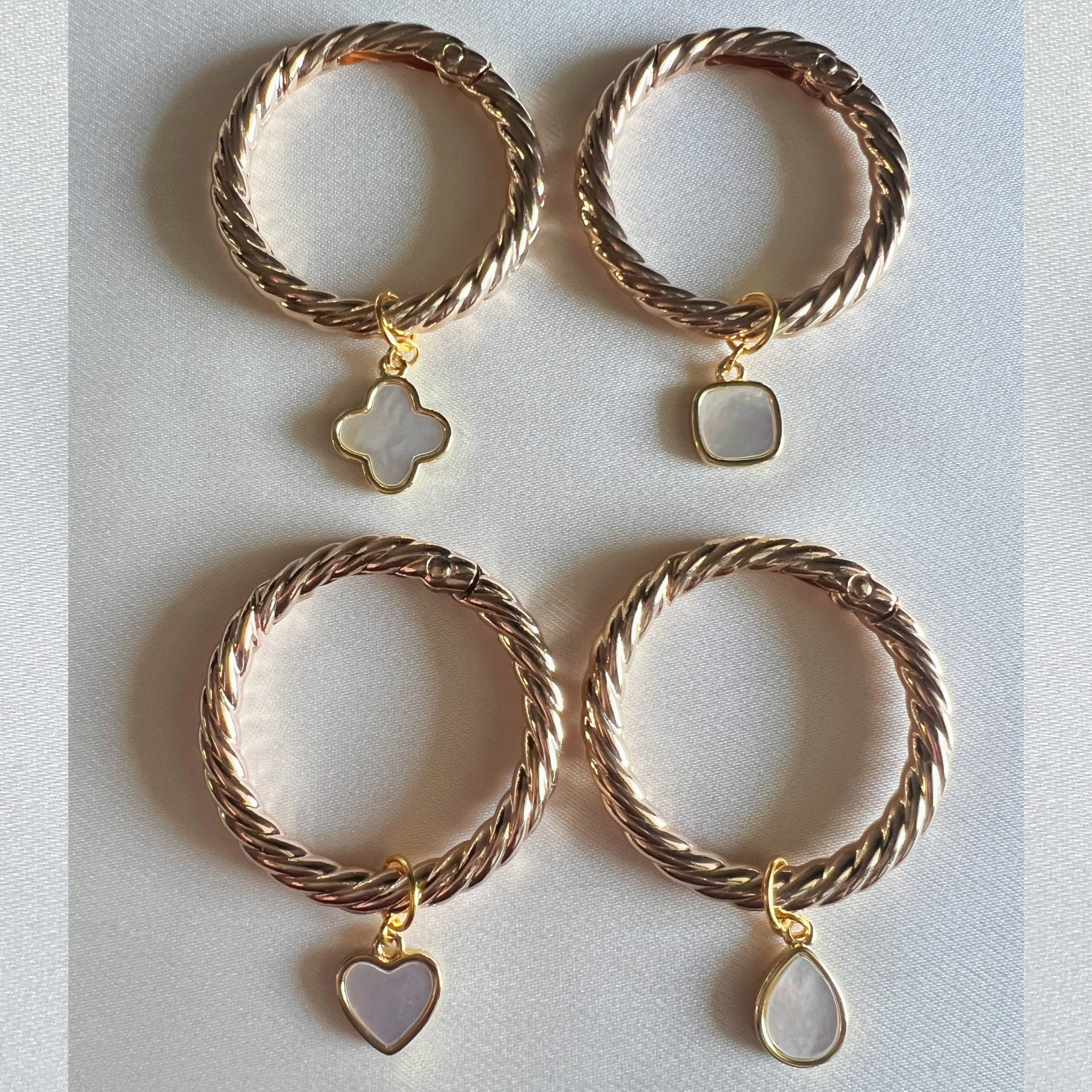 Odessa - Mother of Pearl Motif Wine Charms (Set of 4)