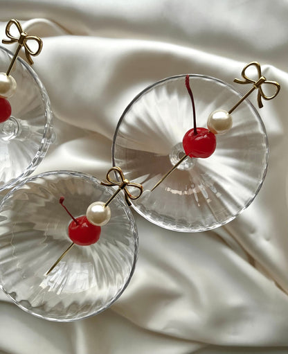 Gold Cocktail Pick Set - Bow