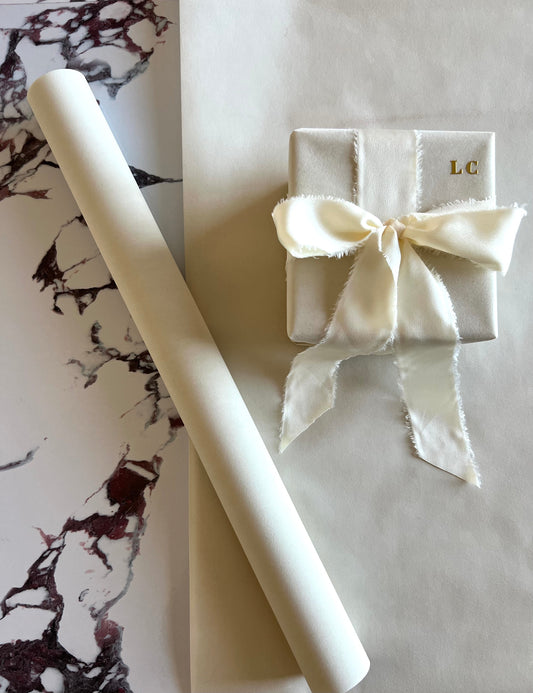 Velvet Wrapping Paper - Ivory