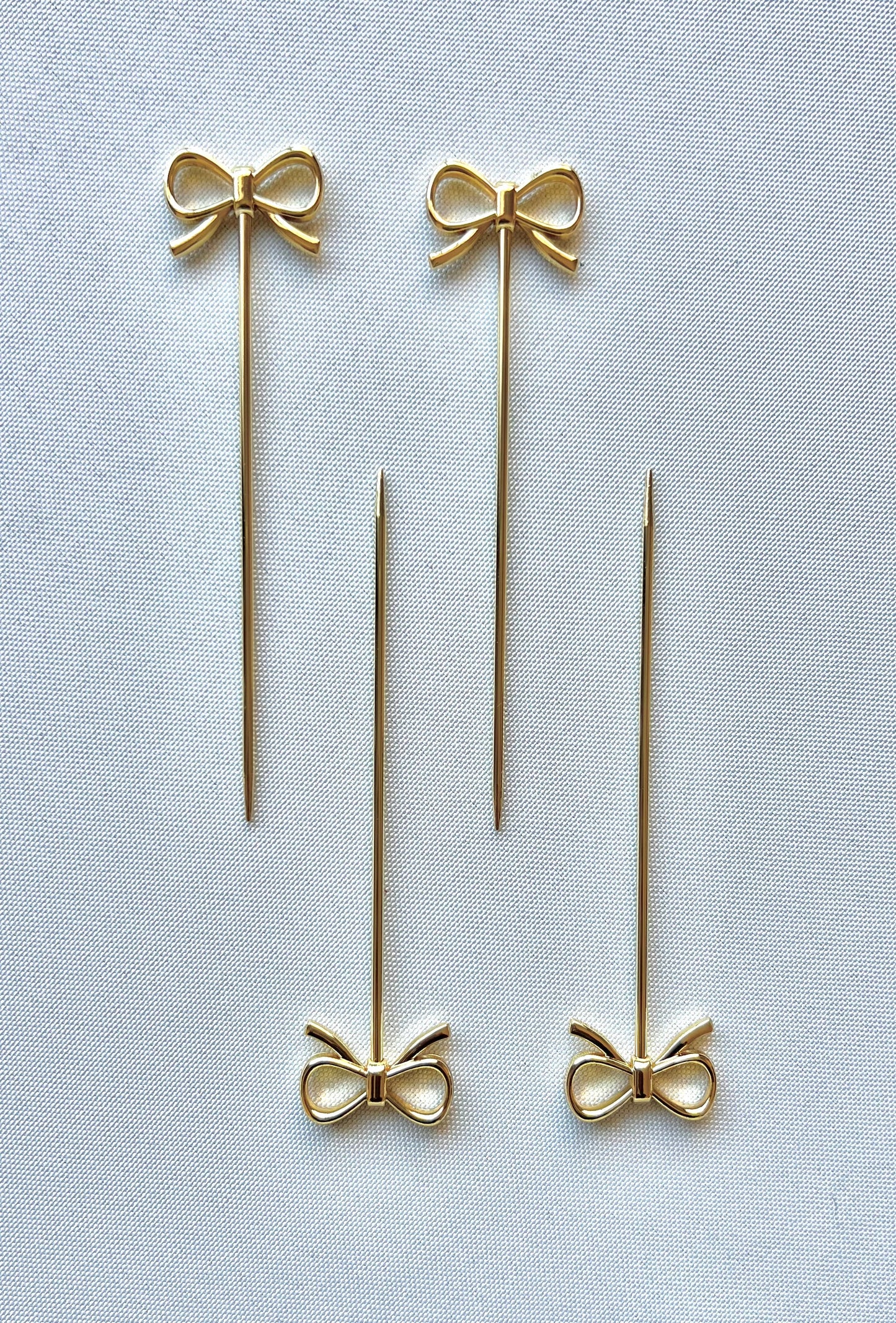 Gold Cocktail Pick Set - Bow