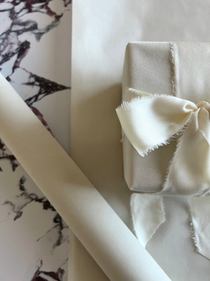 Velvet Wrapping Paper - Ivory
