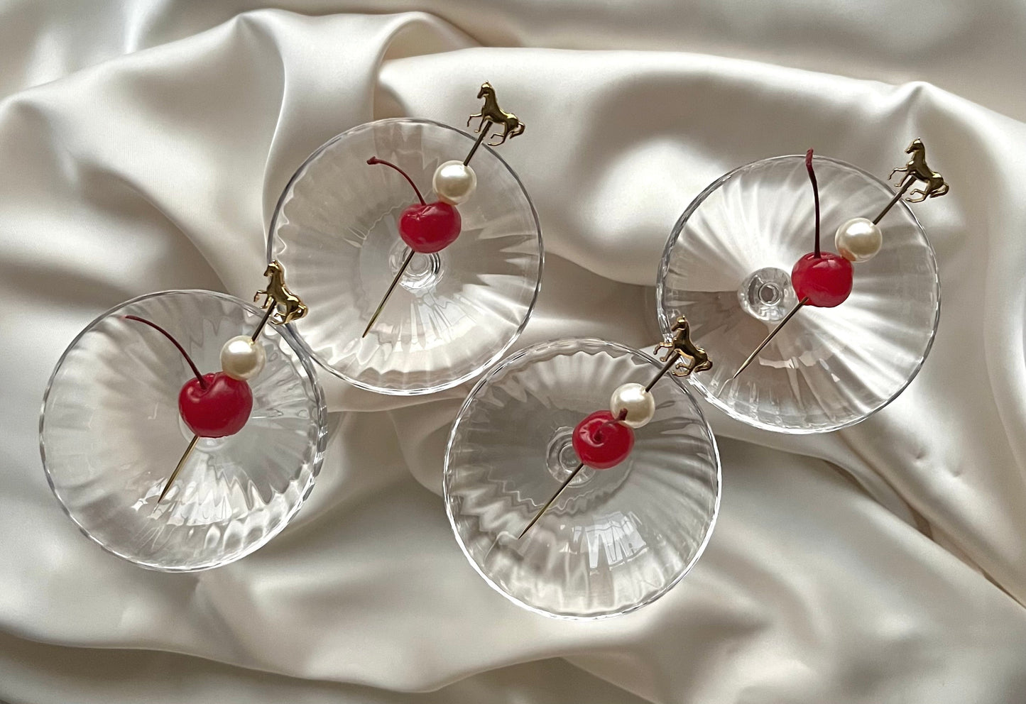 Gold Cocktail Pick Set - Horse