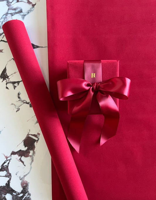 Velvet Wrapping Paper - Red