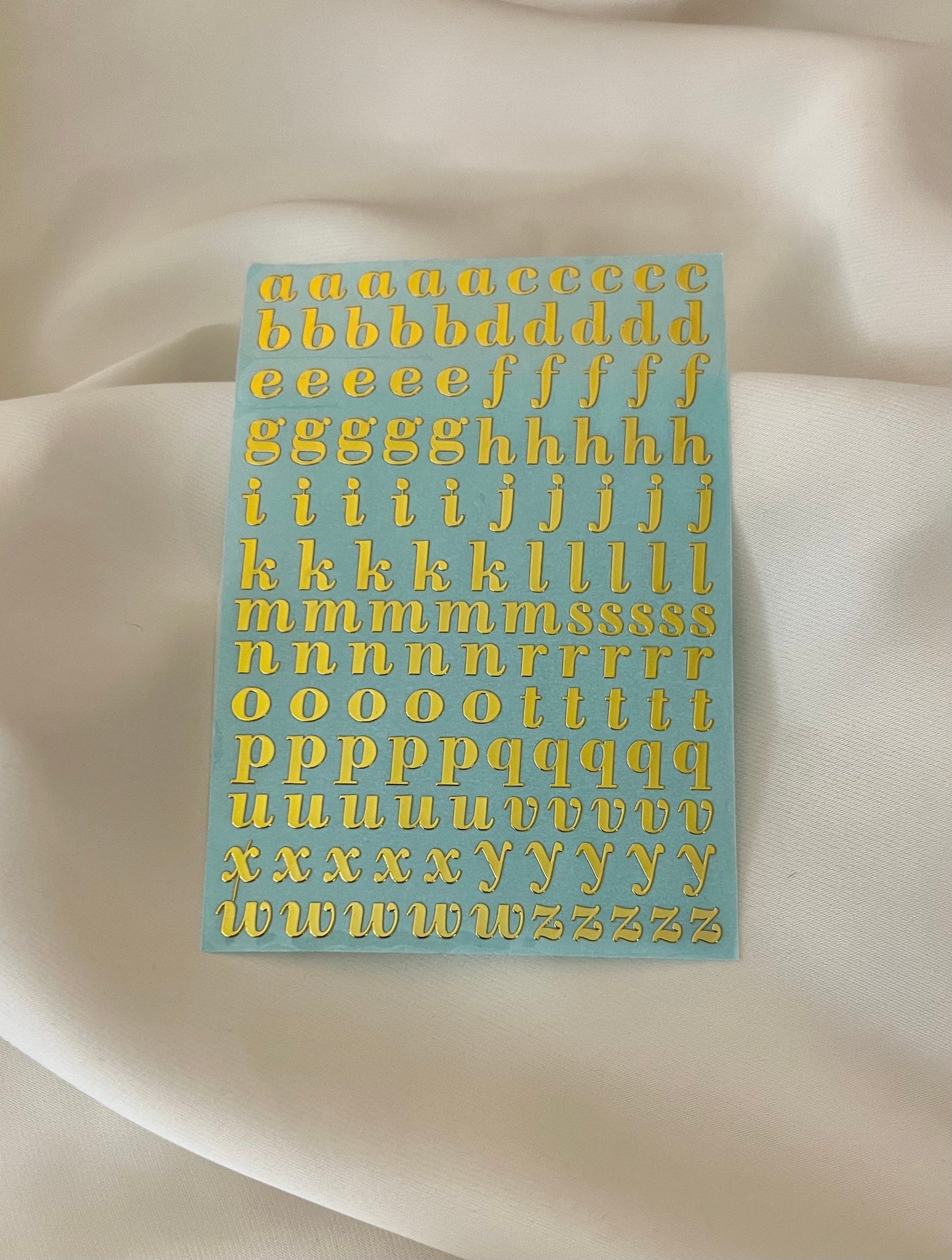 Gold Metal Lowercase Monogram Gift Tags