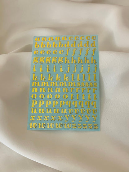 Gold Metal Lowercase Monogram Gift Tags