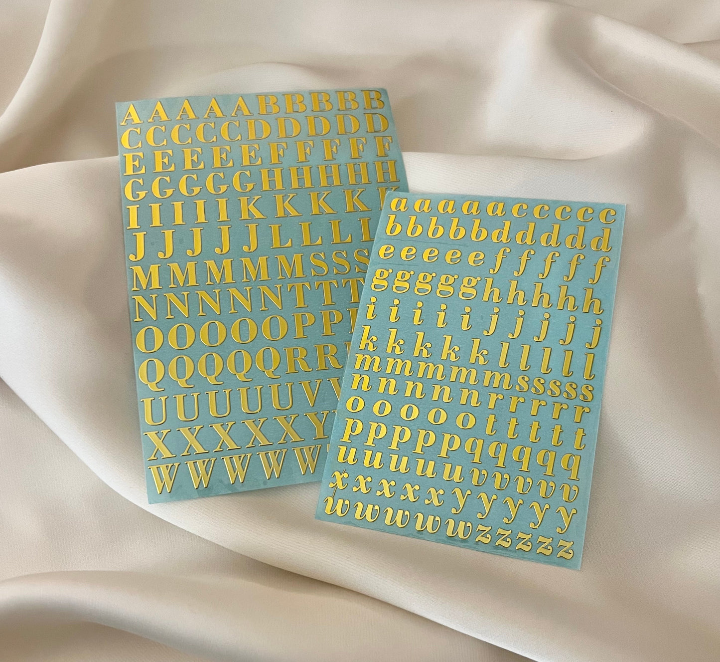 Gold Metal Lowercase Monogram Gift Tags