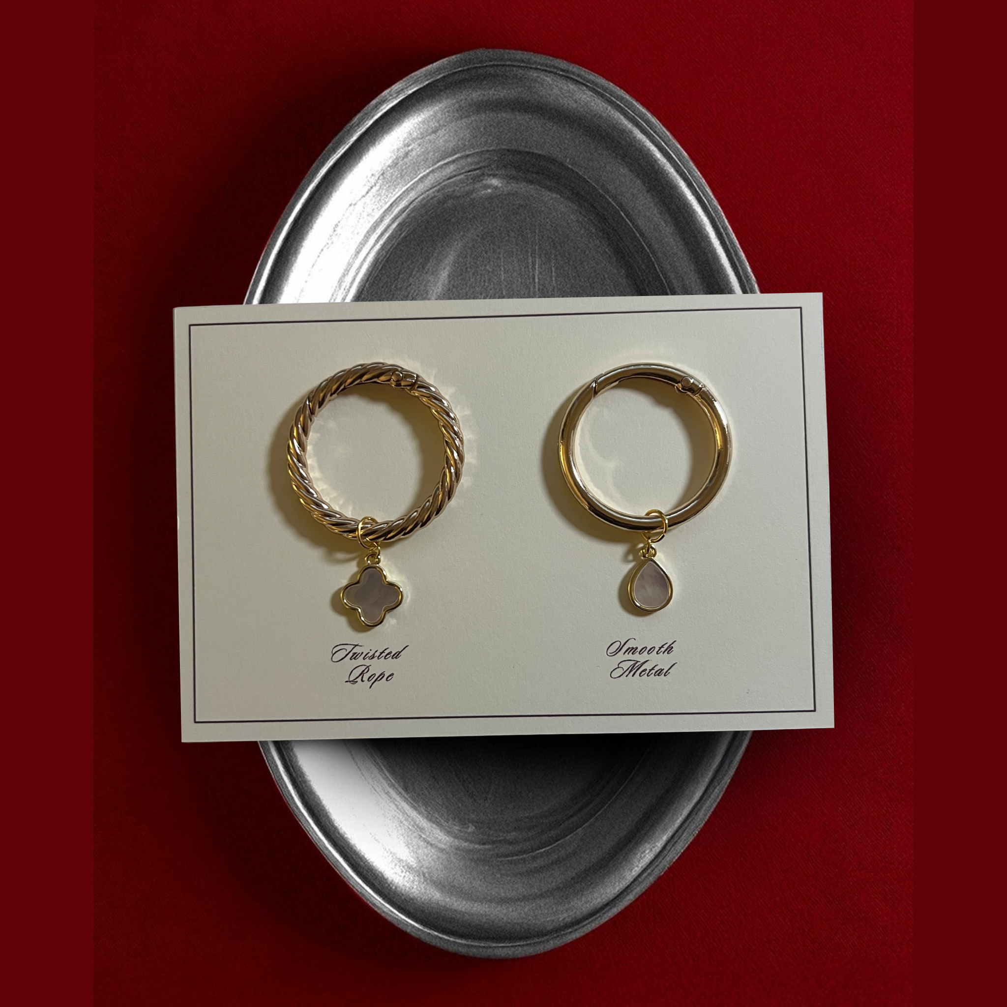 Odessa - Mother of Pearl Motif Wine Charms (Set of 4)