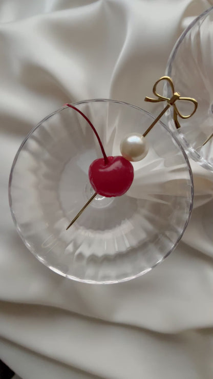 Gold Cocktail Pick Set - Bow