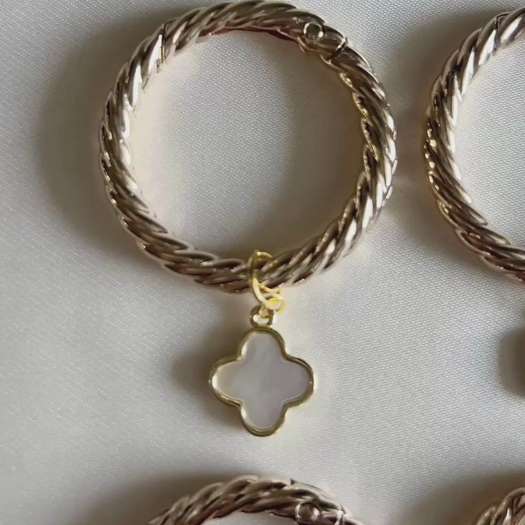 Odessa - Mother of Pearl Motif Wine Charms (Set of 4)